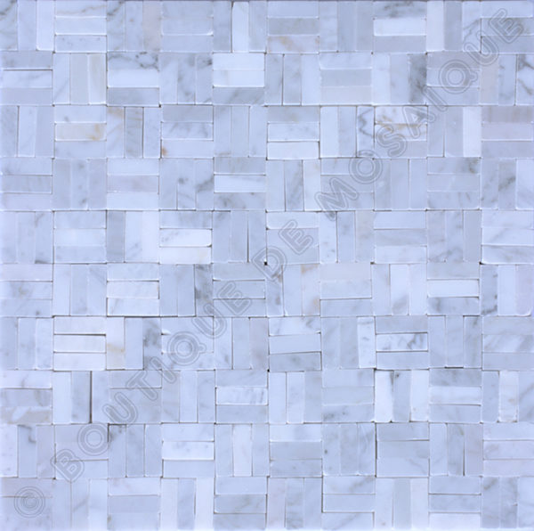 MMV58 mosaique bianco carrara sans joint