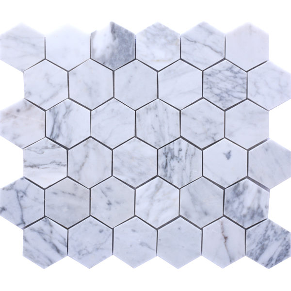 MMV104 mosaïque hexagone bianco