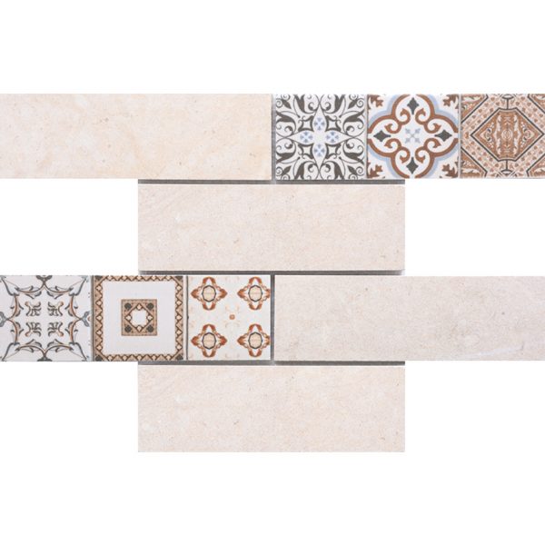 MMC11 Mosaïque listel beige TSB3